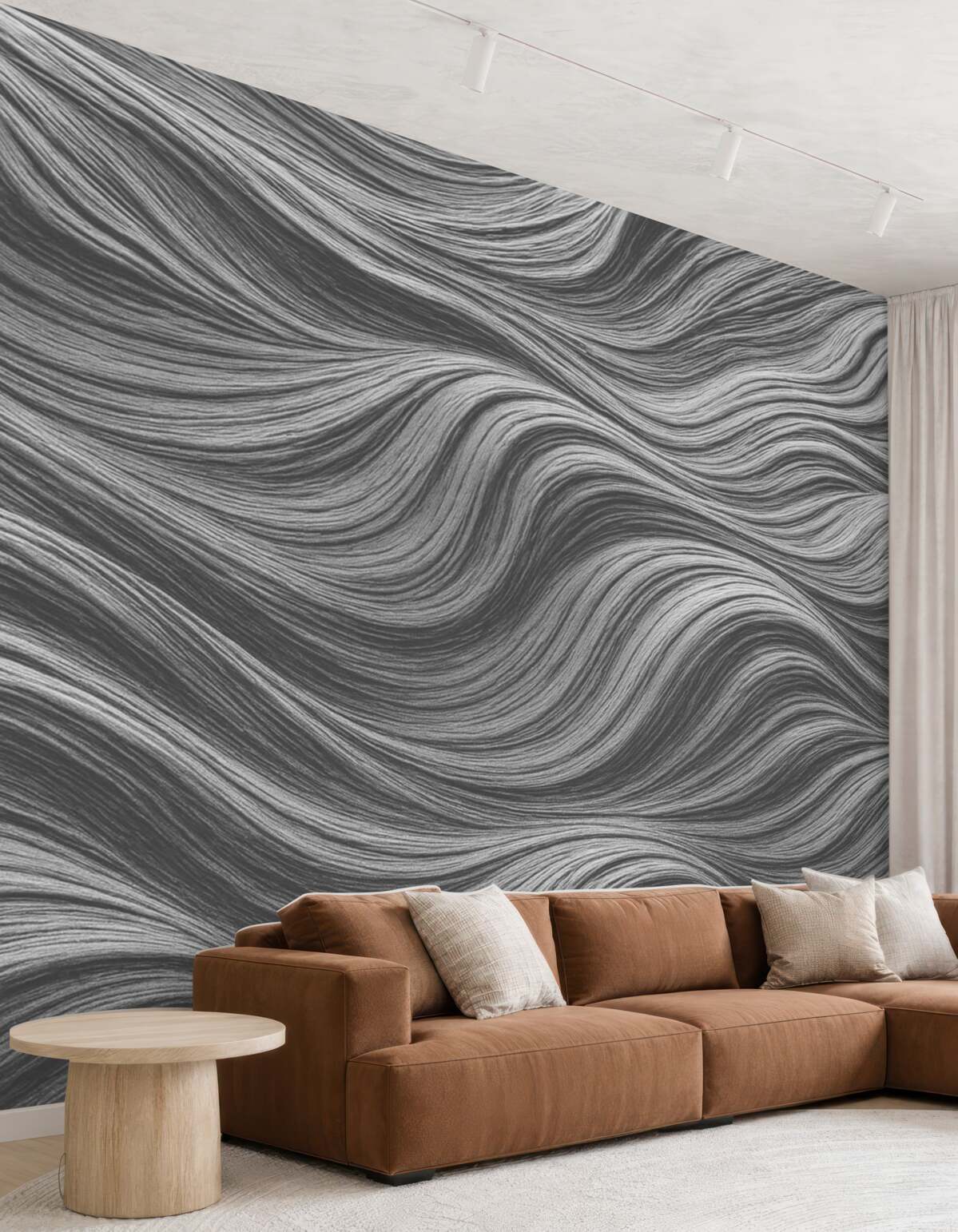 Fototapeta Szara i biała abstrakcyjna struktura.