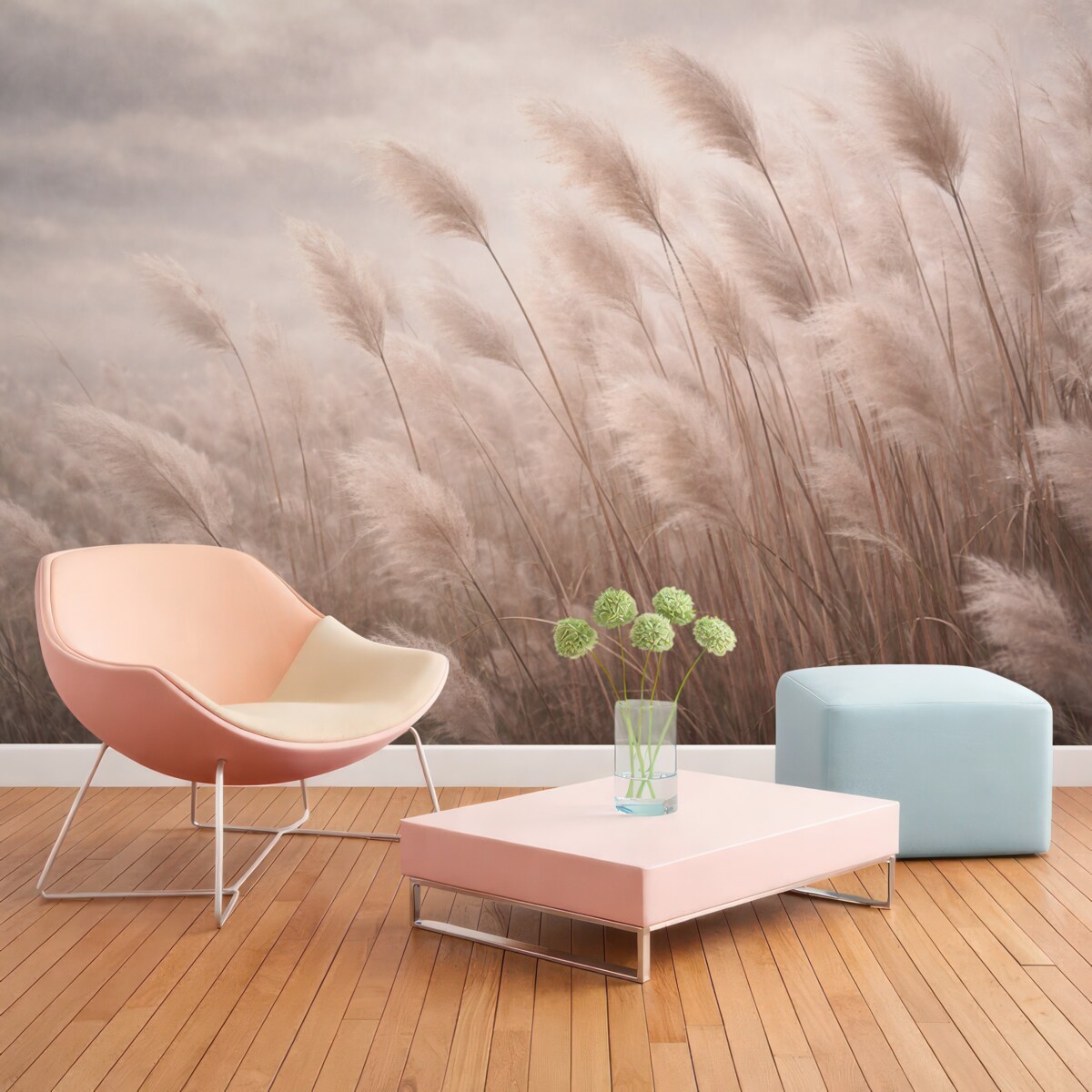 Fototapeta Wysokie rośliny w klimacie grunge.