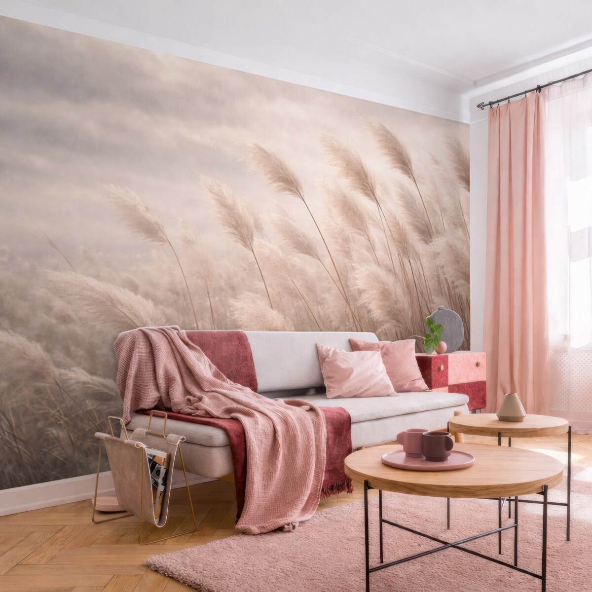 Fototapeta Wysokie rośliny w klimacie grunge.