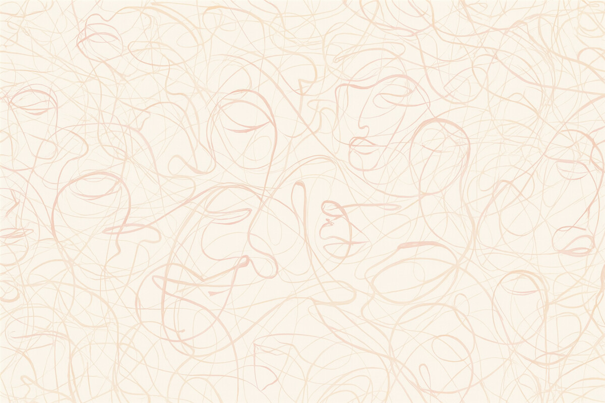 Fototapeta Oblicza namalowane kreską.