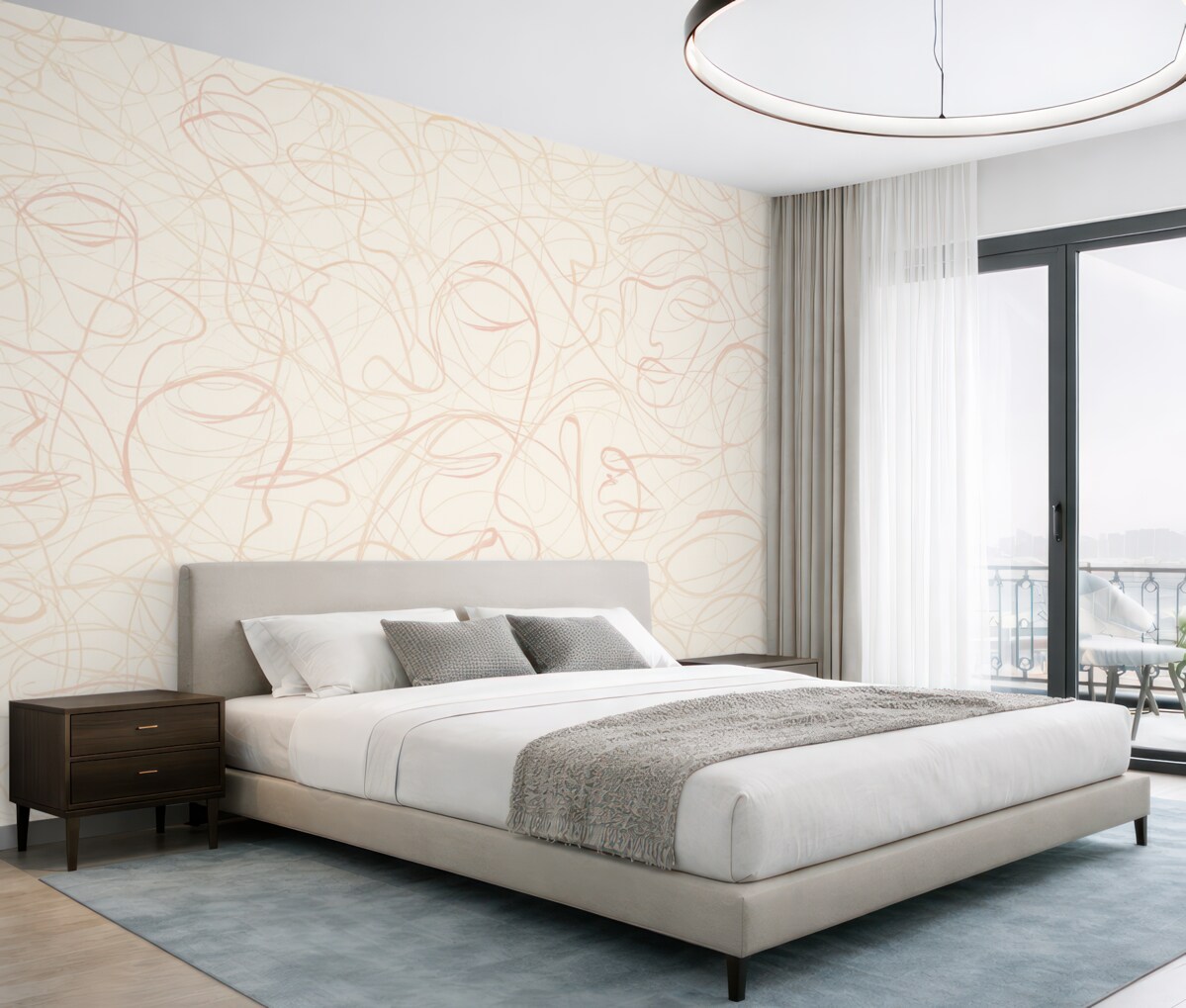 Fototapeta Oblicza namalowane kreską.