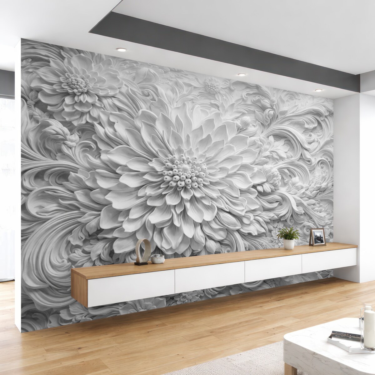 Fototapeta Naśladowanie kształtowania, wielkie kwiaty.