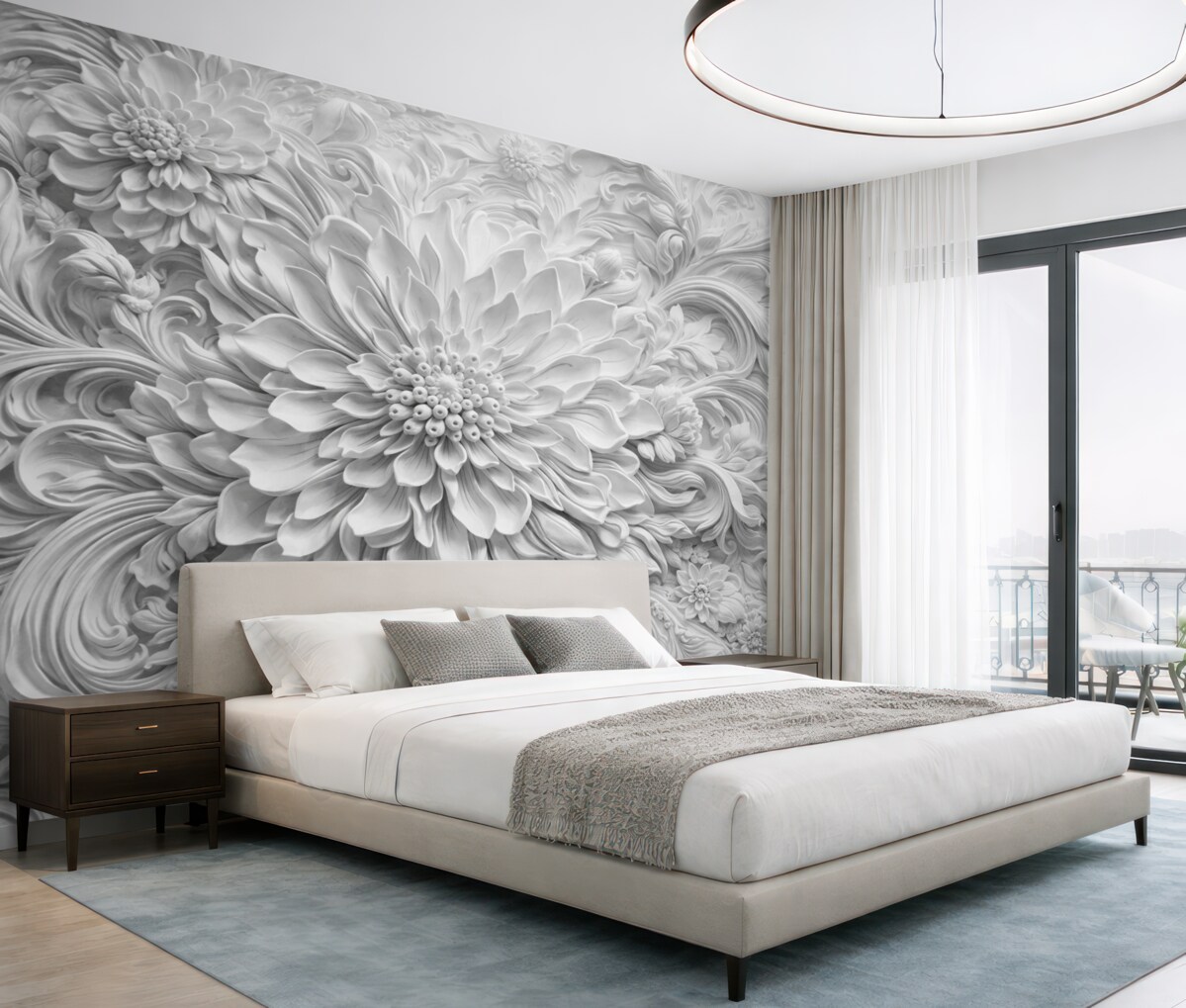 Fototapeta Naśladowanie kształtowania, wielkie kwiaty.