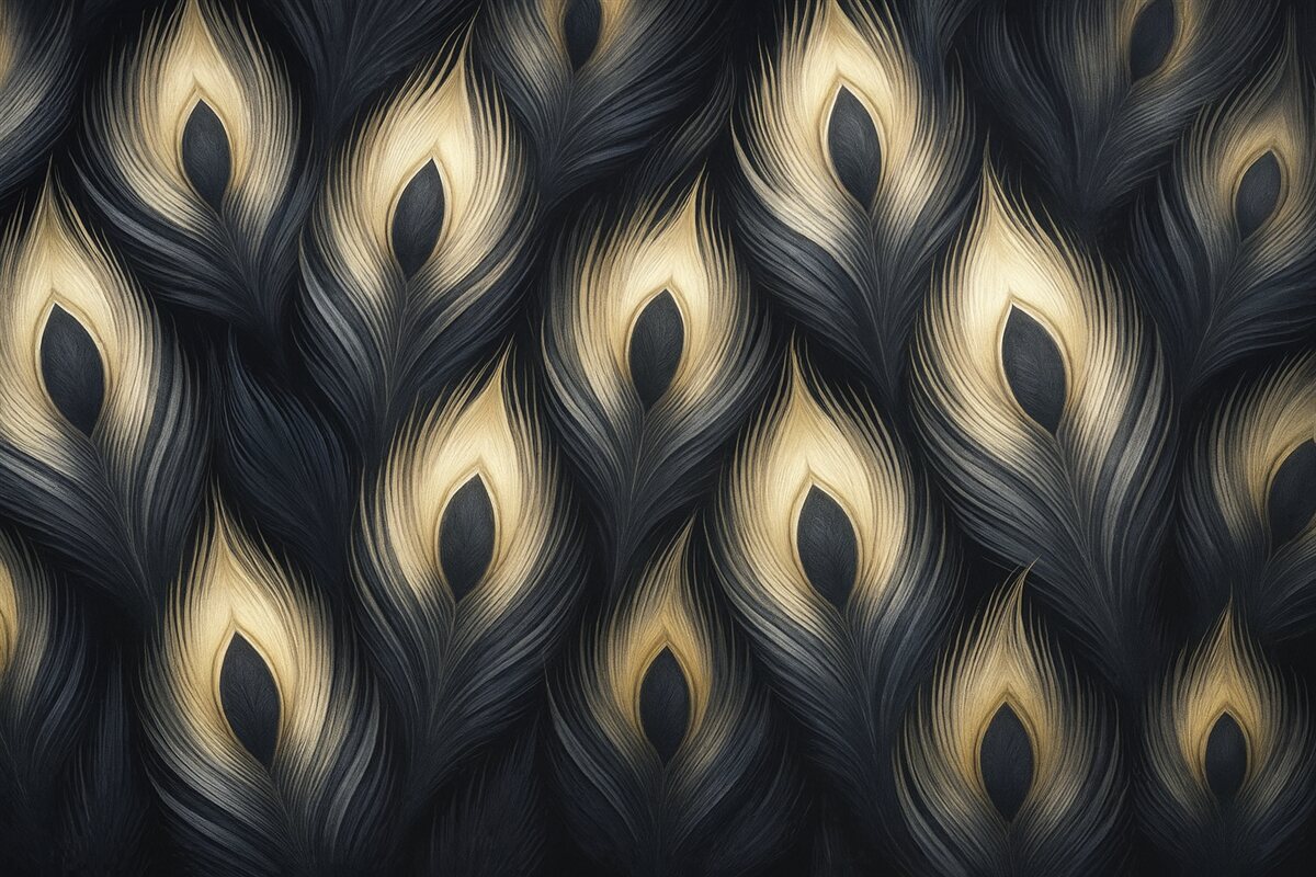 Fototapeta Abstrakcyjne tło z piórami pawia.