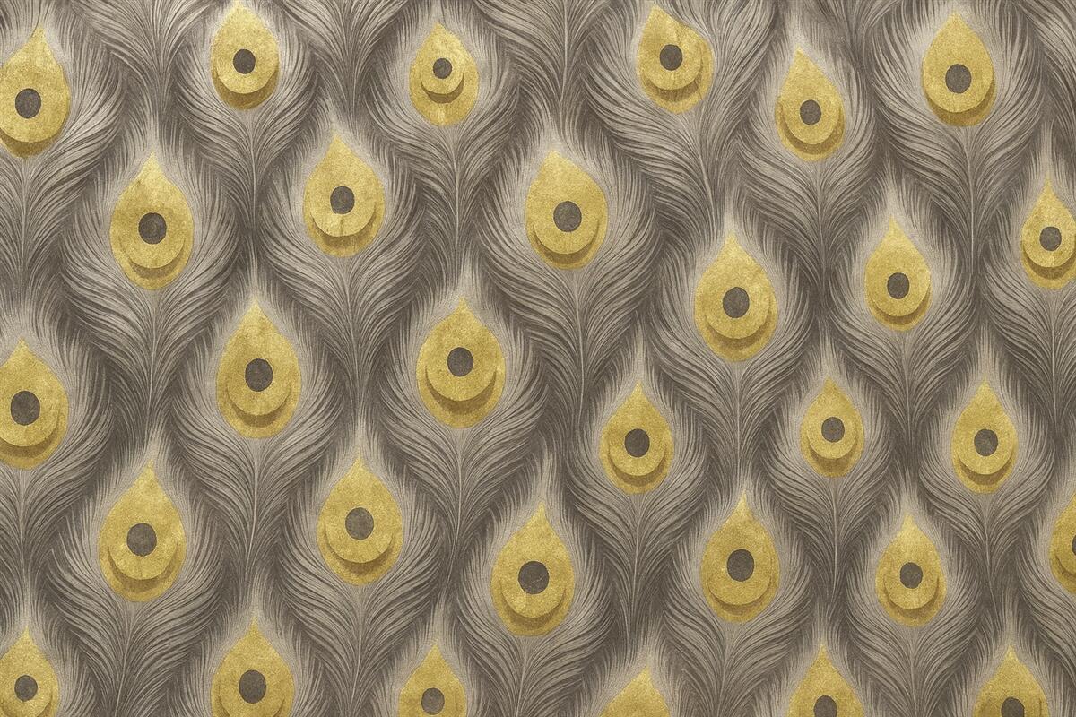 Fototapeta Pawie pióra na zniszczonym tle