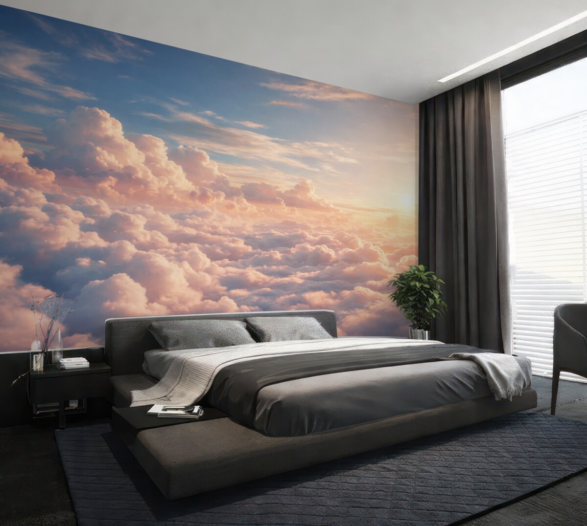 Fototapeta Cienkie chmury na niebie.