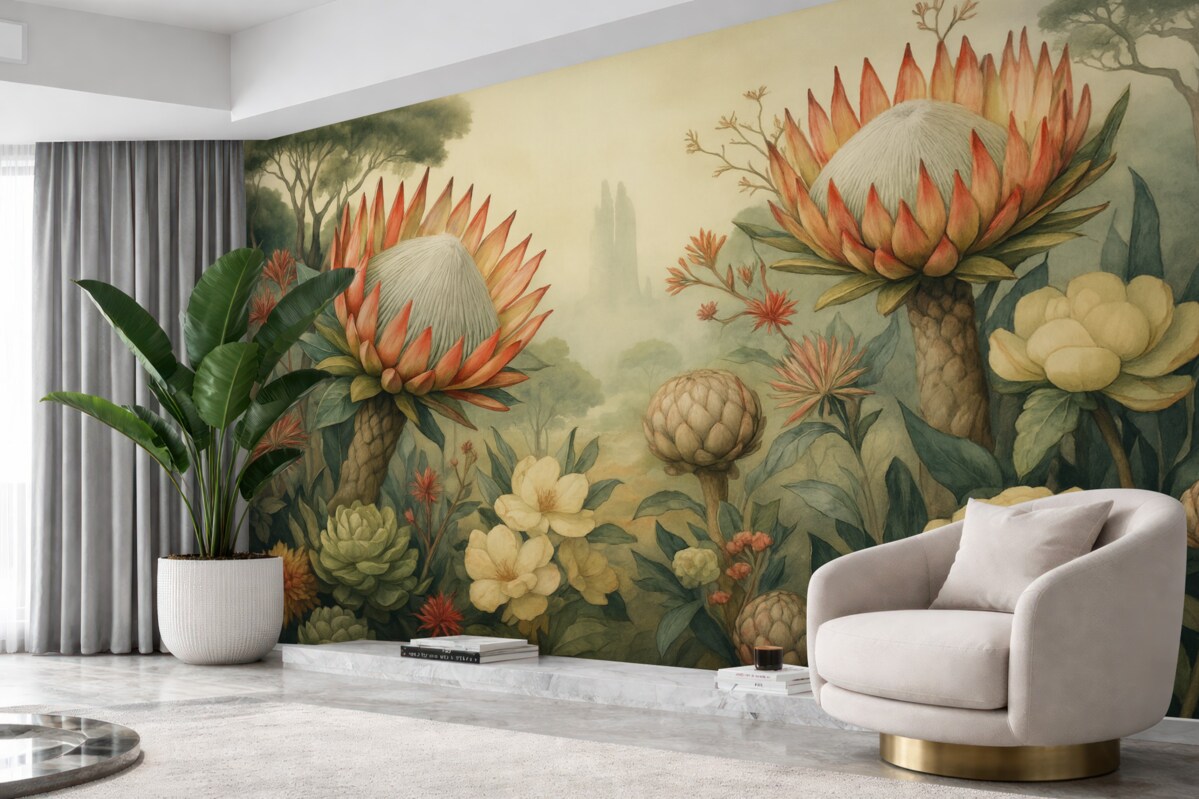 Fototapeta Wielkie tropikalne kwiaty.