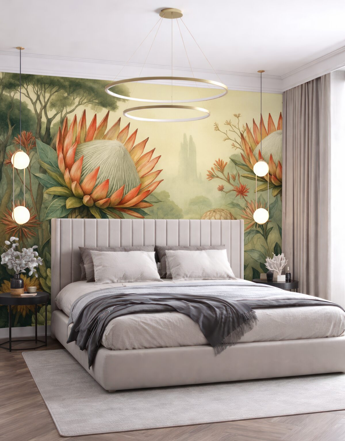 Fototapeta Wielkie tropikalne kwiaty.