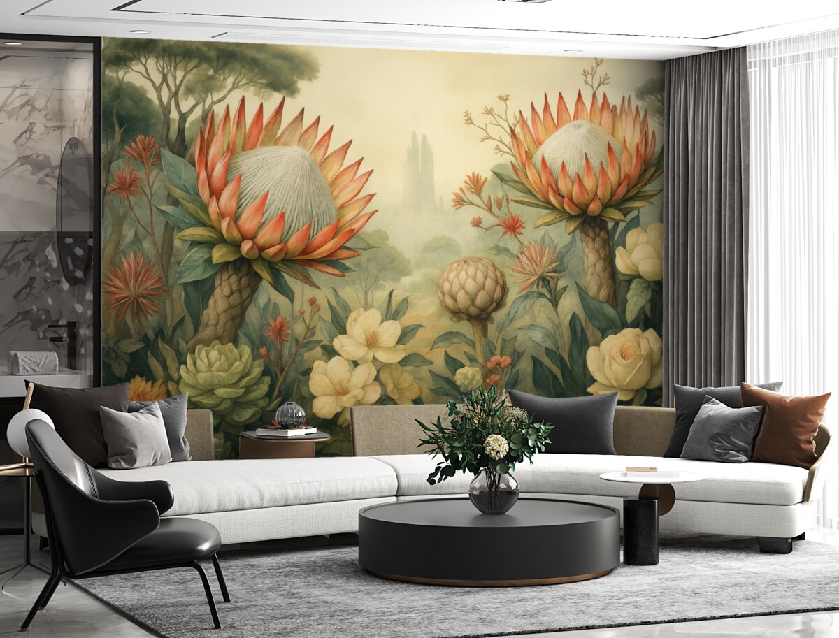 Fototapeta Wielkie tropikalne kwiaty.