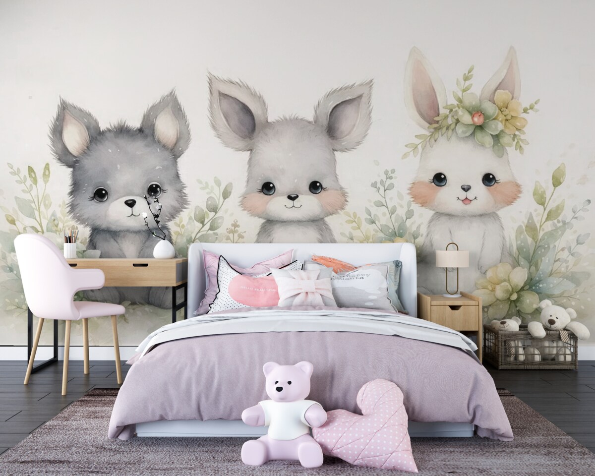 Fototapeta Fauna, nawiązująca do akwarelowych obrazów.