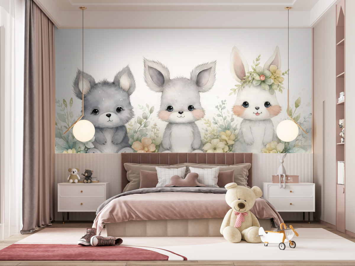 Fototapeta Fauna, nawiązująca do akwarelowych obrazów.