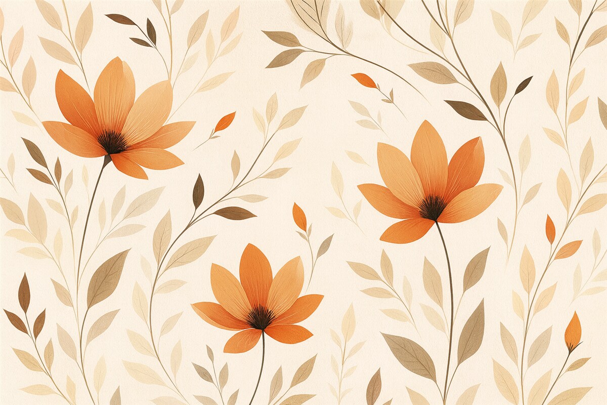 Fototapeta Prosty kwiatowy motyw.