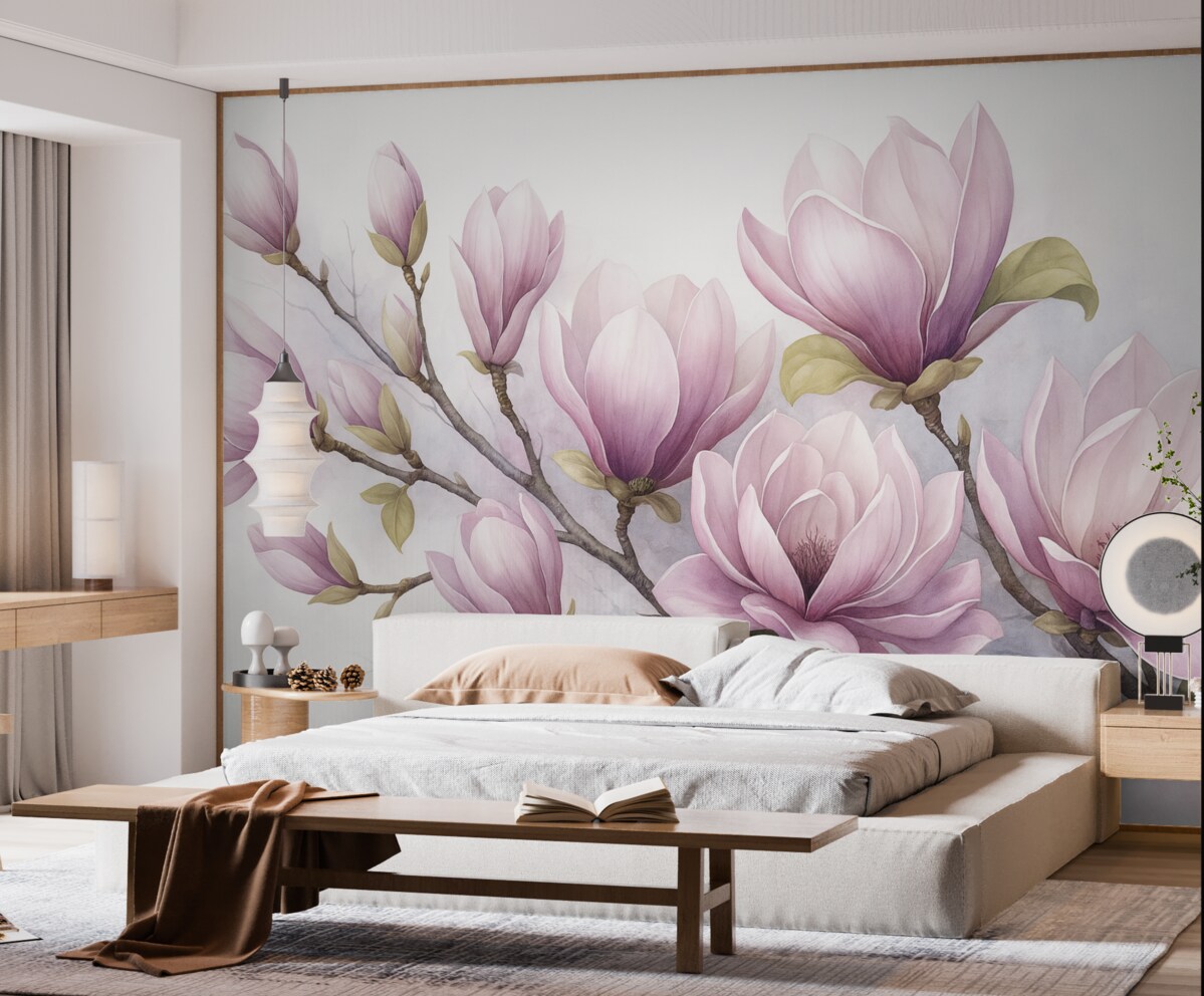 Fototapeta Wielka gałązka magnolii.