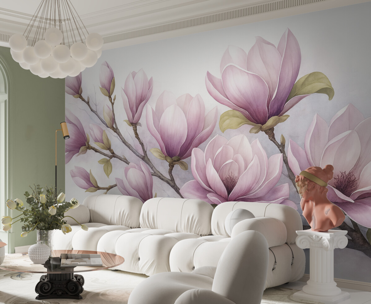 Fototapeta Wielka gałązka magnolii.