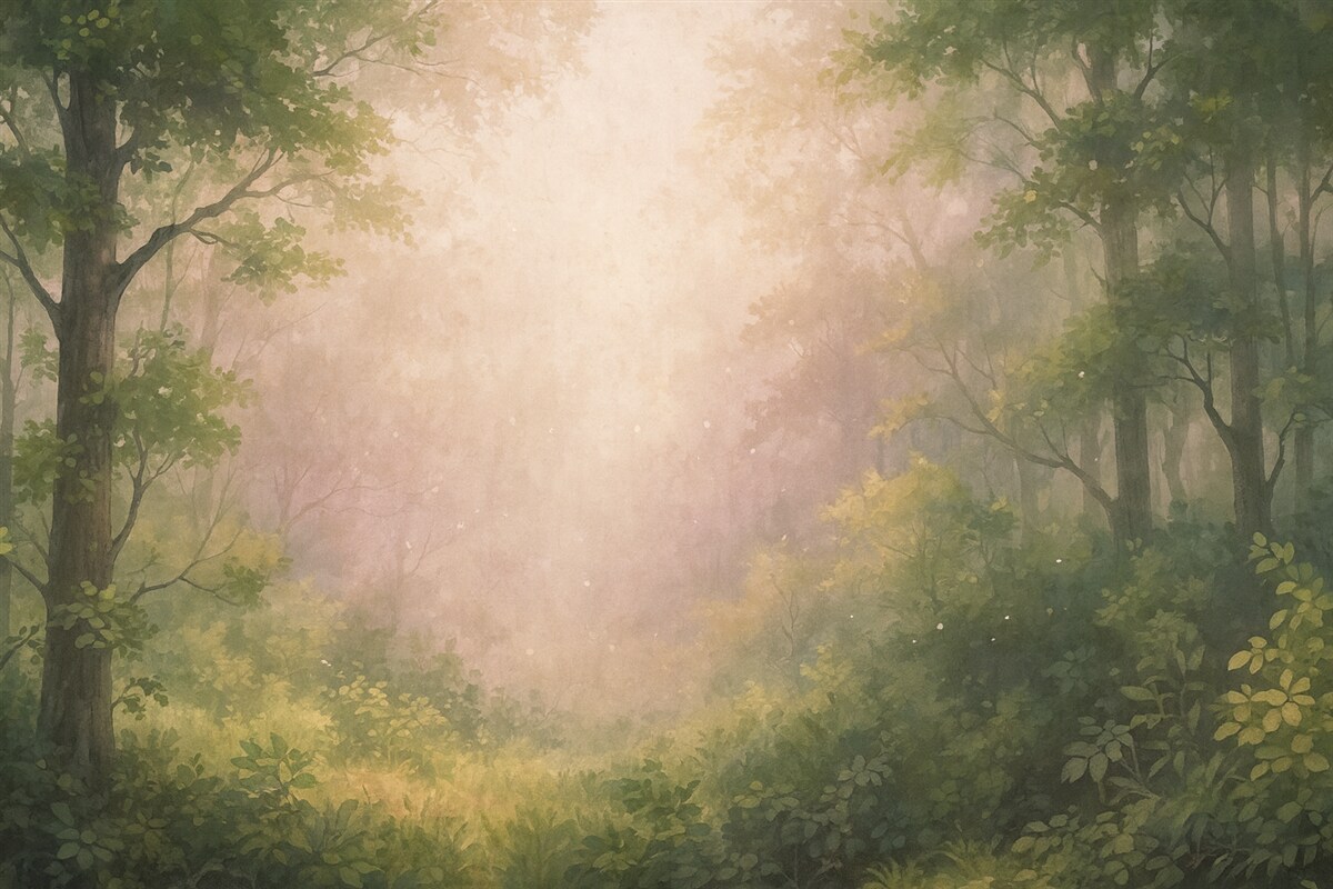 Fototapeta Zaczarowany las, sepia.