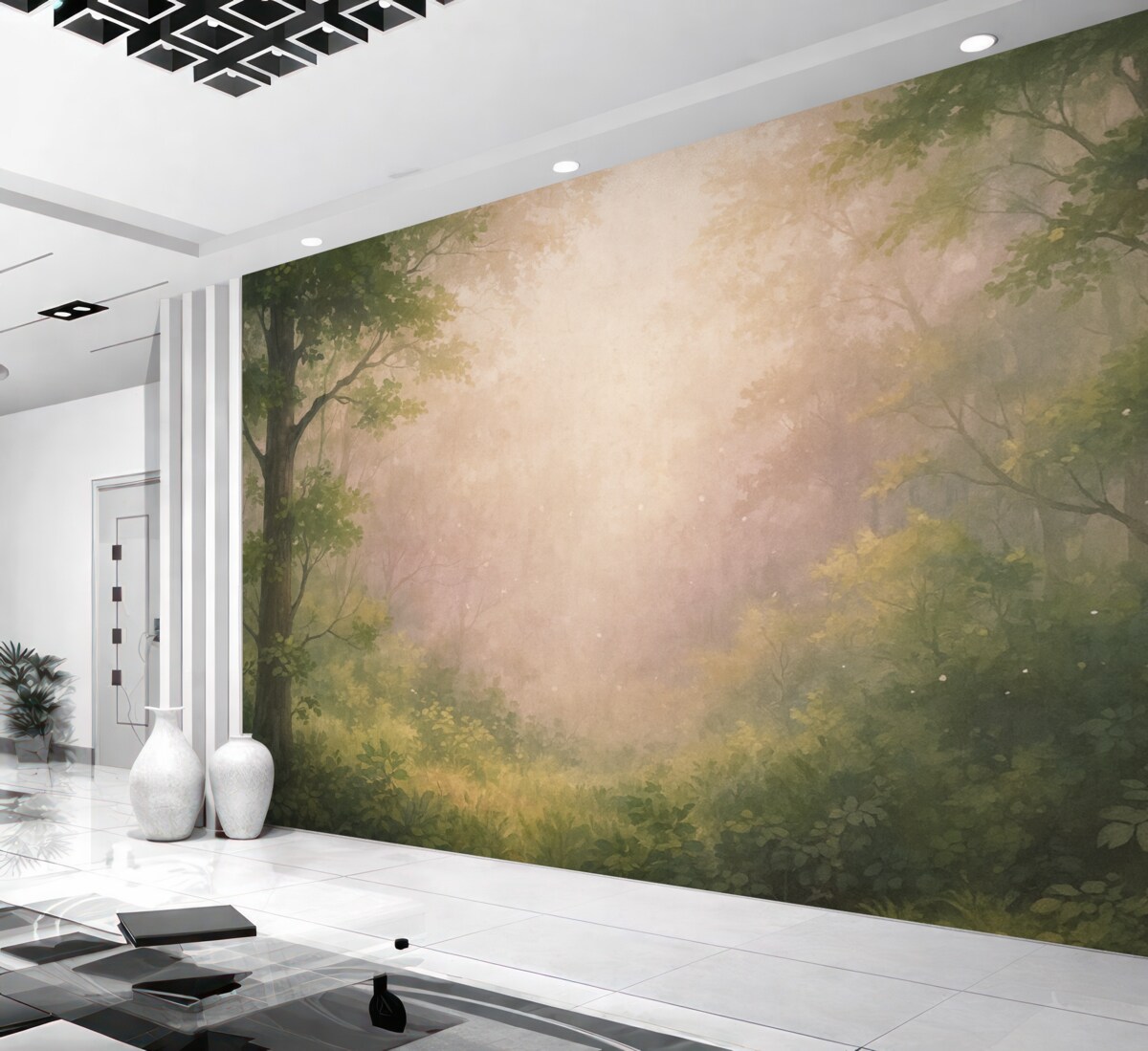 Fototapeta Zaczarowany las, sepia.