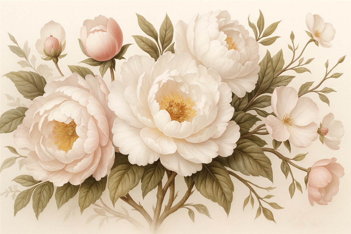 Fototapeta Jasnoróżowe pączki na różowym tle.