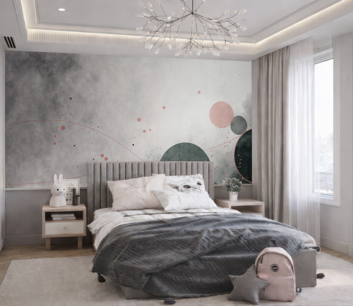 Fototapeta Koła i linie na sfatygowanym tle.