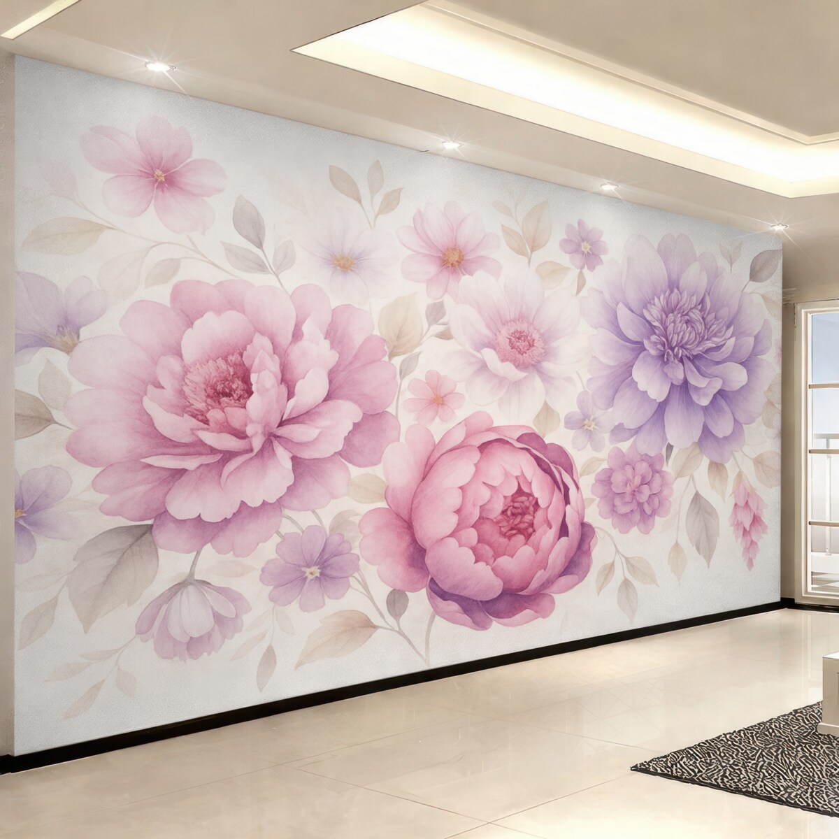 Fototapeta Wielkie różowe kwiaty.