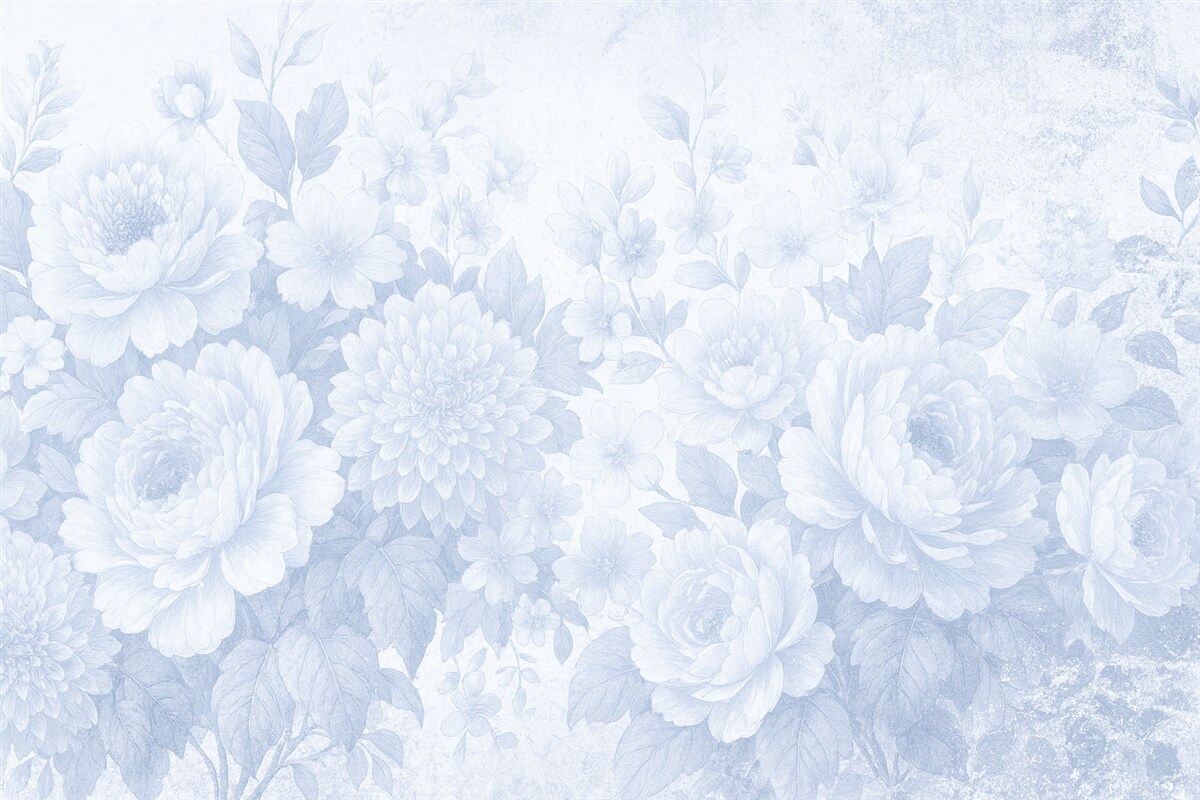 Fototapeta Subtelne, jednolitych barw kwiaty w stylu retro.