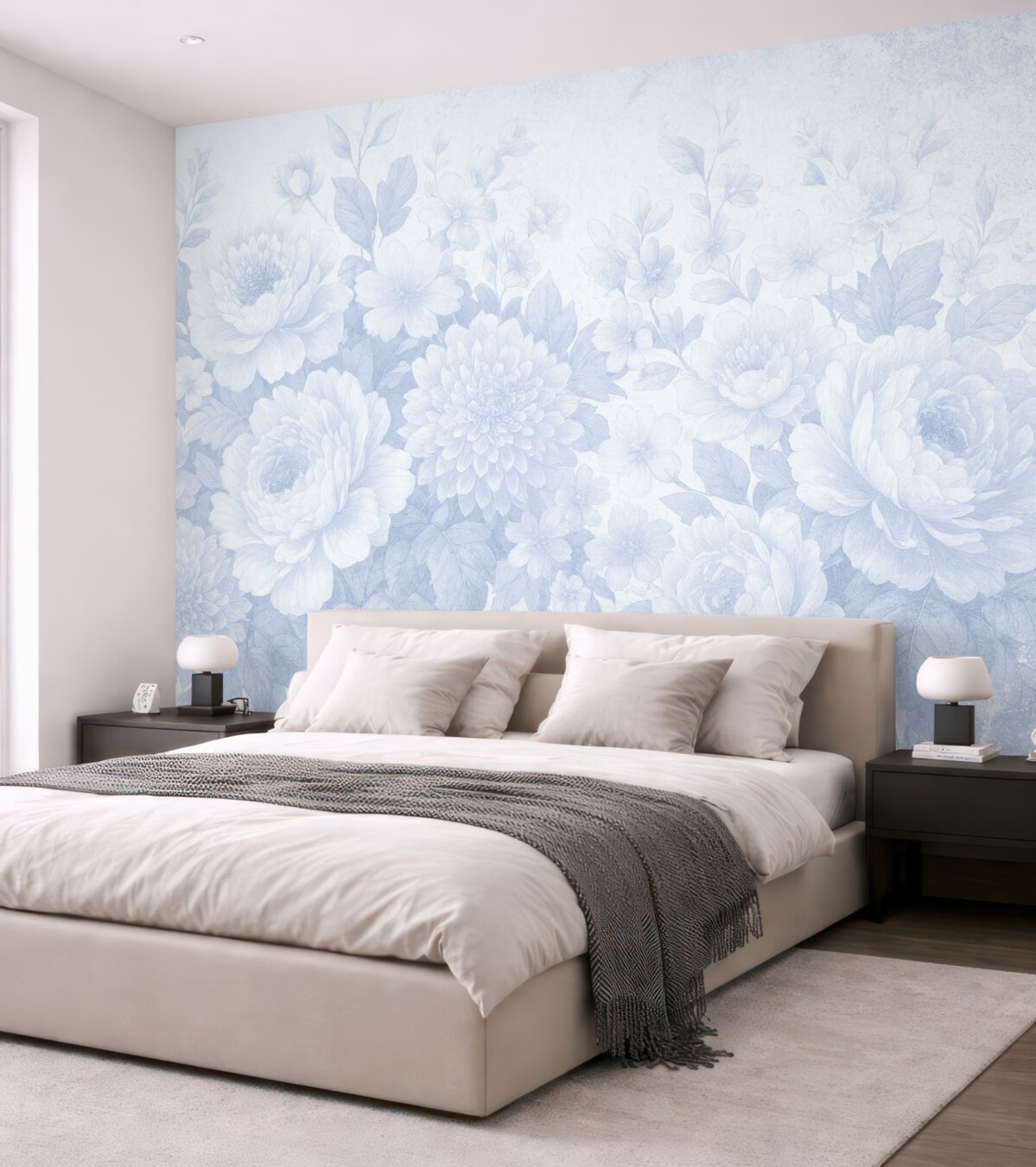 Fototapeta Subtelne, jednolitych barw kwiaty w stylu retro.