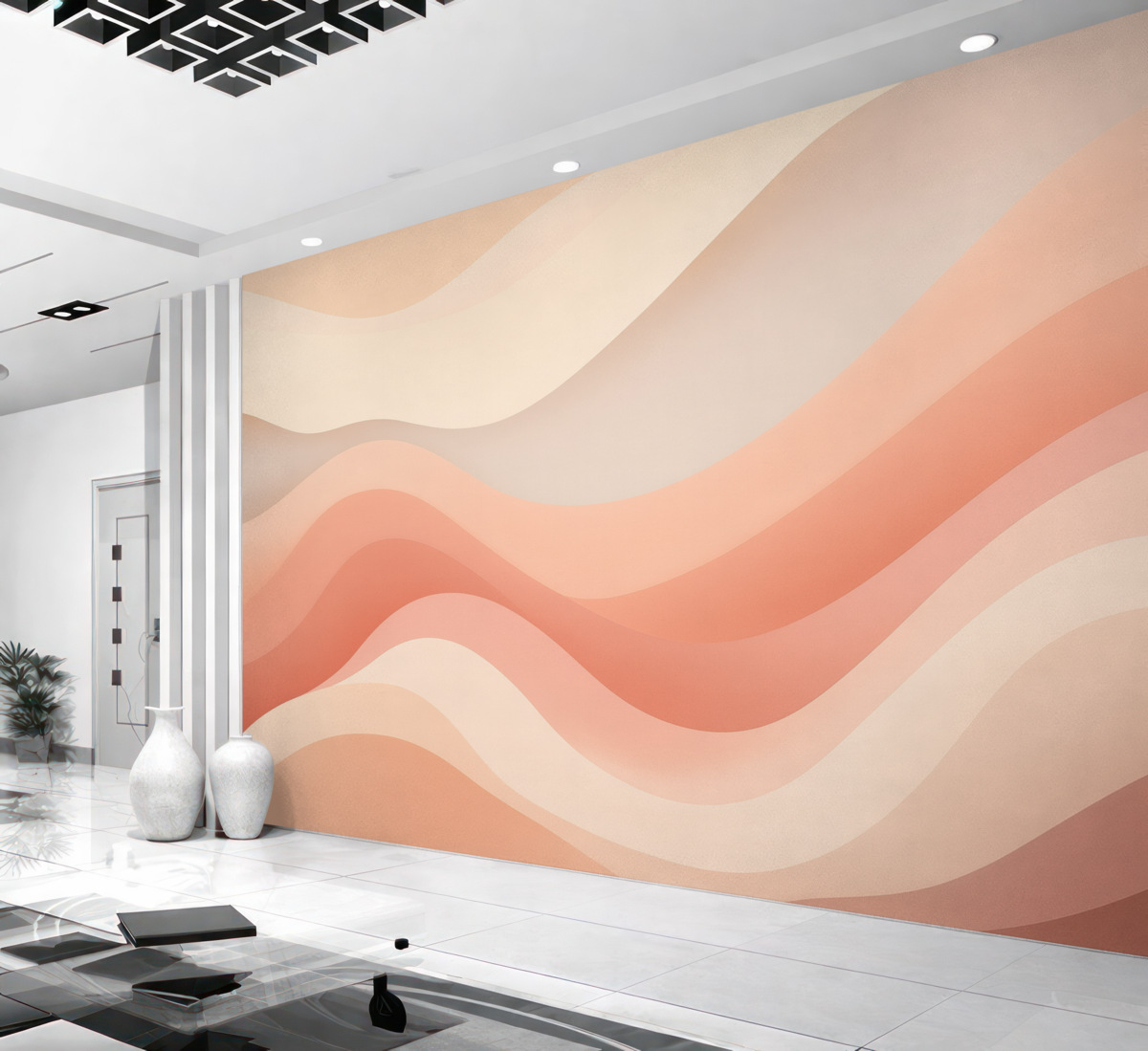 Fototapeta Impet w tonacjach różu i czerwieni.