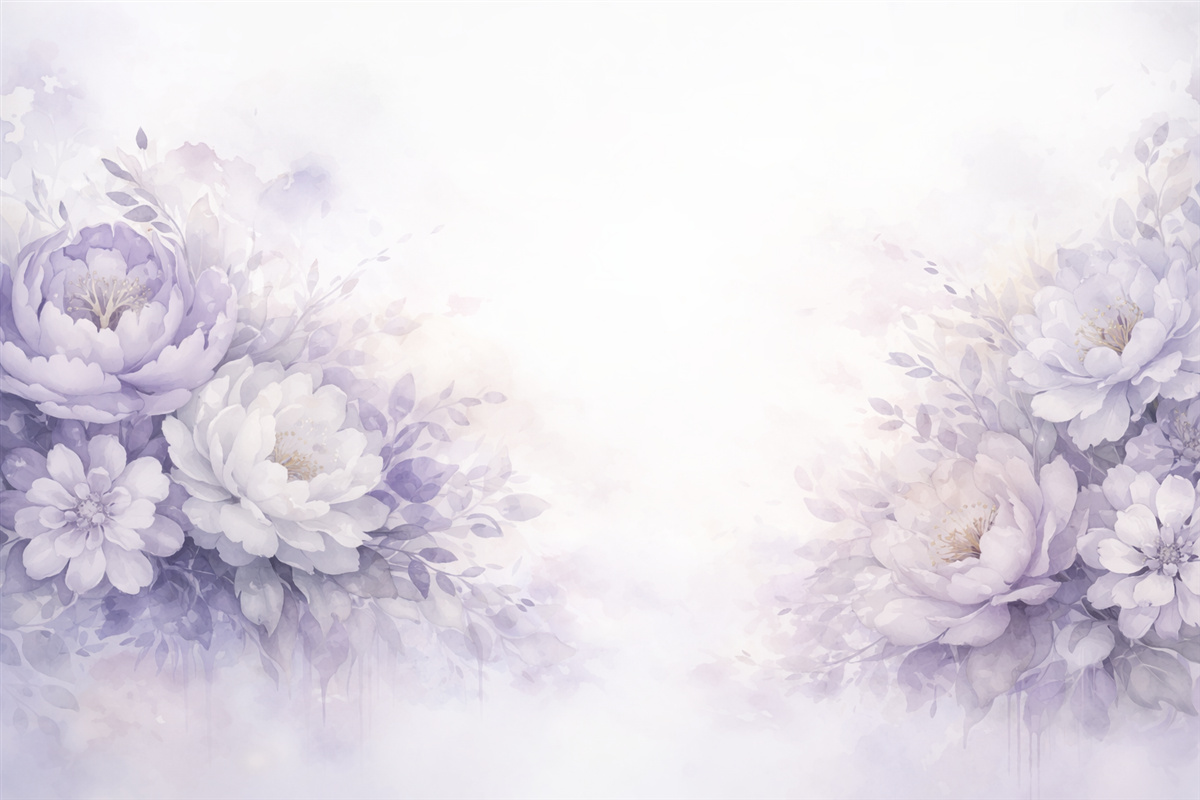 Fototapeta Wielkie subtelne kwiaty bzu, przypominające akwarelę.