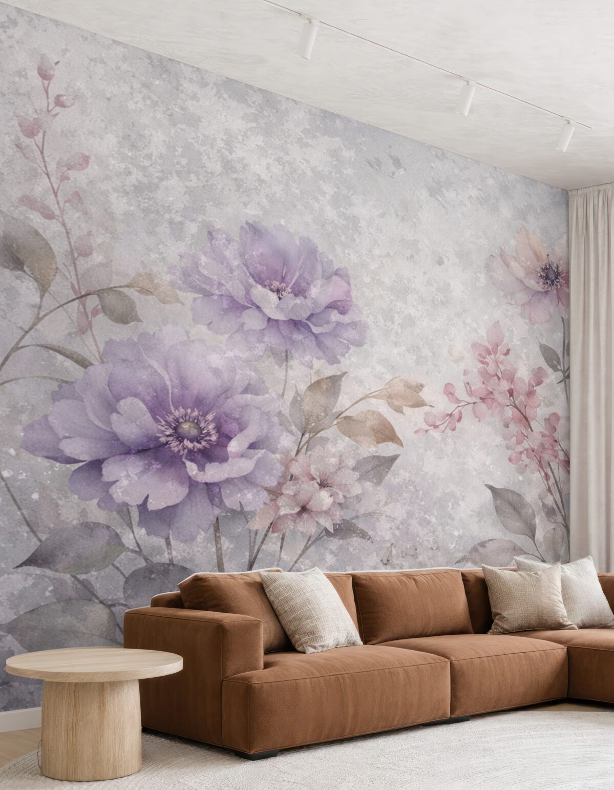 Fototapeta Wysokie rośliny na akwarelowym tle.