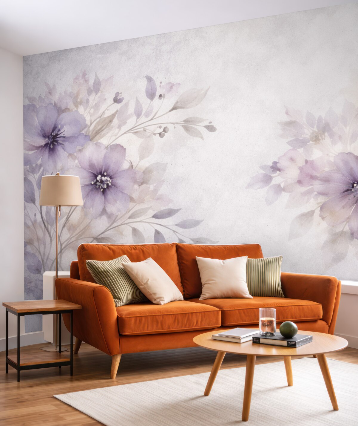 Fototapeta Subtelne, półprzezroczyste duże kwiaty na postarzałym tle.