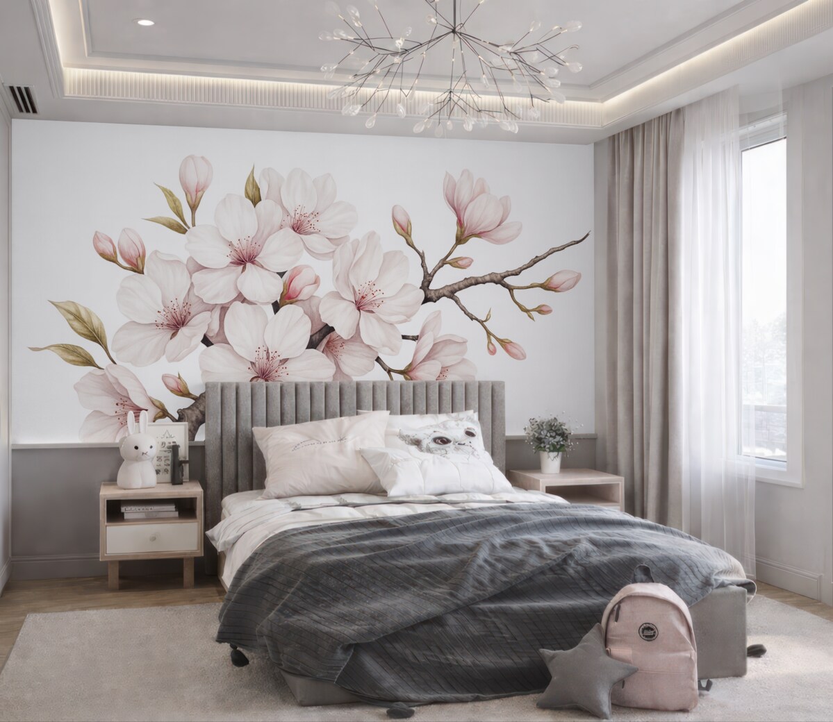 Fototapeta Kwiat sakury w formie akwareli.